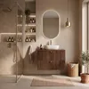 Rodan Waschbeckenunterschrank 80cm - Geriffelt Walnuss - Produktbild-Vorschau 1