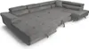 Narożnik U 345 x 202 cm szary prawy – funkcja spania, 2 Podgląd zdjęcia produktu 3