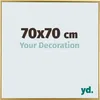 A graphic showing text and a logo against a light blue background, framed by a gold border. Produktbild-Vorschau