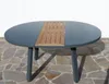 ALEOS. Aluminium Glas Teakholz Gartentisch rund Produktbild-Vorschau 8