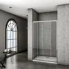 Nischentür Schiebetür 110x190cm，5mm ESG Klarglas,Komplett Produktbild-Vorschau 2