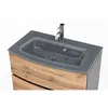 Waschtisch 80 cm Graphitgrau mit Wotaneiche Nb. LAURIA-03  Produktbild-Vorschau 3
