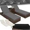 tectake® 2er Set Aluminium Rattan Sonnenliegen inklusive 2 Produktbild-Vorschau 10
