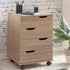FineBuy Rollcontainer Sonoma Holz 40x60x40cm Produktbild-Vorschau 1