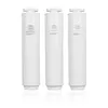 Three white water filter cartridges are lined up against a white background. Produktbild-Vorschau