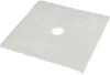 A square white filter with a hole in the center, shown at an angle against a white background. Produktbild-Vorschau