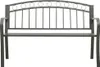 vidaXL Gartenbank Grau 120 cm Stahl Produktbild-Vorschau 1