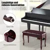 Piano-Bank aus Massivholz, Klavierhocker mit gepolstertem Produktbild-Vorschau 4
