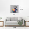 ArtUniverse Leinwandbild Katze In Bunter Tasse 60 x 60 cm Produktbild-Vorschau 9