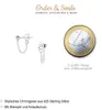 Ohrstecker mit Kugel und Kette: Ohrringe Silber 925 Produktbild-Vorschau 2