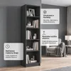 SELO Moderný regál na knihy 50 x 31 x 183 cm – antracitový Náhľad obrázku produktu 5