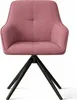 HAGO24 Drehbarer Esszimmerstuhl Altrosa Textil Webstoff Produktbild-Vorschau 5