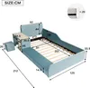Merax Polsterbett 90x200 mit Schreibtisch und Hocker, Produktbild-Vorschau 6