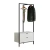 trendteam Kompaktgarderobe Jody Weiß Matt/Metall Schwarz Produktbild-Vorschau 5
