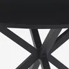 Tavolo 120 cm nero rotondo con gambe incrociate per cucina Anteprima dell’immagine prodotto 4