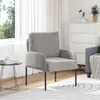 vidaXL Sofas mit Kissen 55cm Hellgrau Sperrholz Produktbild-Vorschau 2