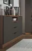 Buffet Alicante Commode 180x35x83cm noyer gris noir Voir les images du produit 2