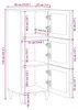 vidaXL Buffet haut avec porte Noyer 40 x 33 x 110 cm Bois Voir les images du produit 7