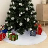 vidaXL Coperta albero di Natale bianco 150 cm in Pelliccia Anteprima dell’immagine prodotto 2