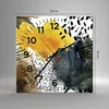 Wanduhr - Quadrat - Glasuhr - Abstraktion Muster Flecken - Produktbild-Vorschau 3