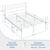 Łóżko metalowe Yaheetech Rama łóżka z zagłówkiem Rama łóżka Podgląd zdjęcia produktu 3