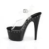 ADORE-708LS Damen Sandale von Pleaser, Transparent Schwarz Produktbild-Vorschau 3