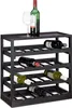 Relaxdays Weinregal Holz, HxBxT:52x52x25cm, robust, 4 Produktbild-Vorschau 1