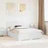 vidaXL Bettrahmen mit Schubladen Weiß 160 x 200 cm Produktbild-Vorschau 2