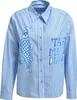 Milano Italy OVERSIZED SHIRT BLOU CORNFLOWER PRINT 42 Produktbild-Vorschau 1