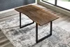 Esstisch Baumkante massiv Akazie Nussbaum 130 x 75 schwarz Produktbild-Vorschau 1