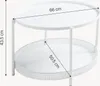 Salontafel 'Jäller', metalen ovaal, met rattan-look, 66 x Productafbeelding-voorbeeld 4