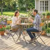 Outsunny Sitzgruppe 3 tlg. Essgruppe klappbarer Esstisch Produktbild-Vorschau 7