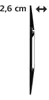 A side profile of a black TV wall mount with a measurement indicator. Anteprima dell’immagine prodotto