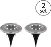 GLOBO 33414 Solarleuchte Edelstahl, 8x LED Produktbild-Vorschau 1