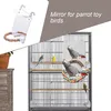 Vogelspiegel Vogelkäfig Sitzstangen Spiegel Baumwollseil Produktbild-Vorschau 5