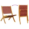 vidaXL Chaises de jardin 2 pcs. Pliable Rouge Bois massif Voir les images du produit 7
