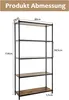 GOPLUS 5-stöckiges Standregal, 154 cm hohes Bücherregal mit Produktbild-Vorschau 5