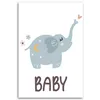 Leinwandbild elefant für kinder boho 70x100 cm Feeby blau Produktbild-Vorschau 3