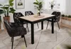 A dining table and chairs set in a well-lit room with plants and a rug. Produktbild-Vorschau