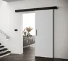 A modern interior with a sliding door, stairs, and a sideboard. Produktbild-Vorschau