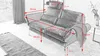 KAWOLA Sofa HURRICANE 2-Sitzer Leder dunkelgrau Produktbild-Vorschau 5