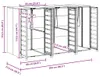 vidaXL Carrello portacestini per 3 contenitori 204 x 77,5 x Anteprima dell’immagine prodotto 8