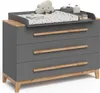 A baby changing dresser with three drawers and a changing pad on top. Náhled obrázku produktu