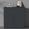 doporro Buffet Commode 76cm Meuble de Rangement Gris Noir Voir les images du produit 1