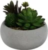 Fleur artificielle en pot gris, décoration de salle de Voir les images du produit 1