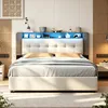 Lit boxspring 140x200 avec éclairage LED et charge sans Voir les images du produit 1