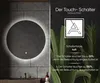 Badspiegel 90x90 cm - Vertikal mit LED Beleuchtung - LED Produktbild-Vorschau 5