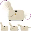 Massagesessel mit Aufstehhilfe Creme Stoff Produktbild-Vorschau 6