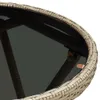 Beistelltisch Beige 60 cm Poly Rattan und Hartglas , Produktbild-Vorschau 5