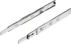 Two metal drawer slides are shown against a white background. Produktbild-Vorschau